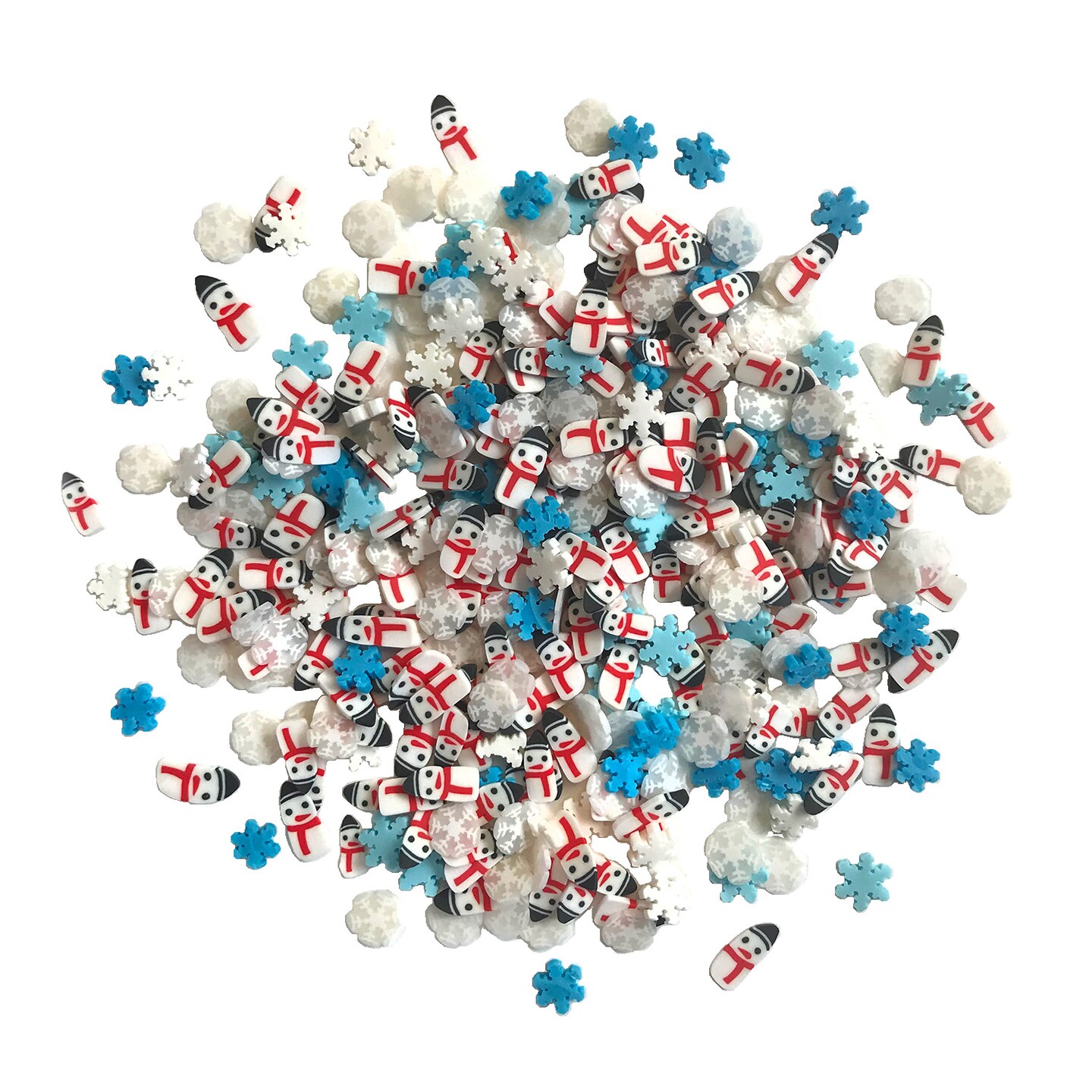 Buttons Galore Colorful Polymer Clay Embellishments for Craft Scrapbooks Cardmaking (Wintry Mix, 1,800 Pieces - 36 Grams)