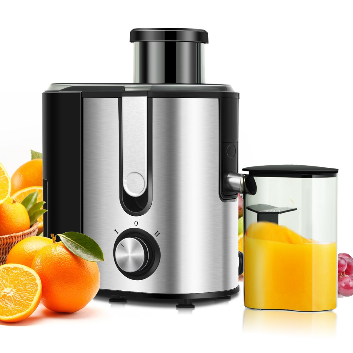 Costway Juicer Machine Juicer Extractor Dual Speed w/ 2.5&#x27;&#x27; Feed Chute