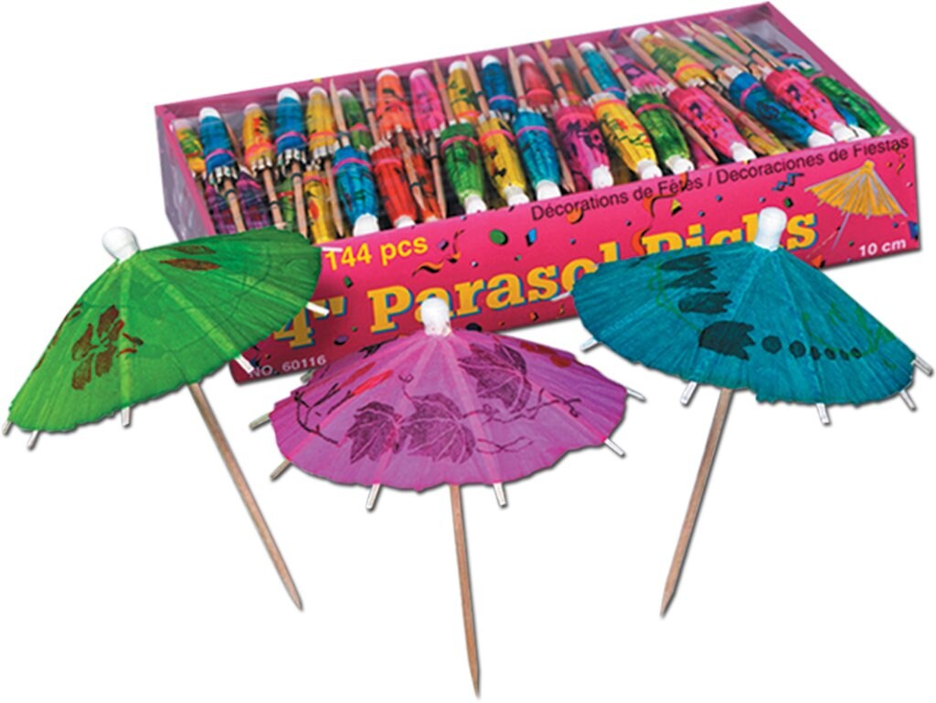 Boxed Party Parasol Picks (Pack of 24)