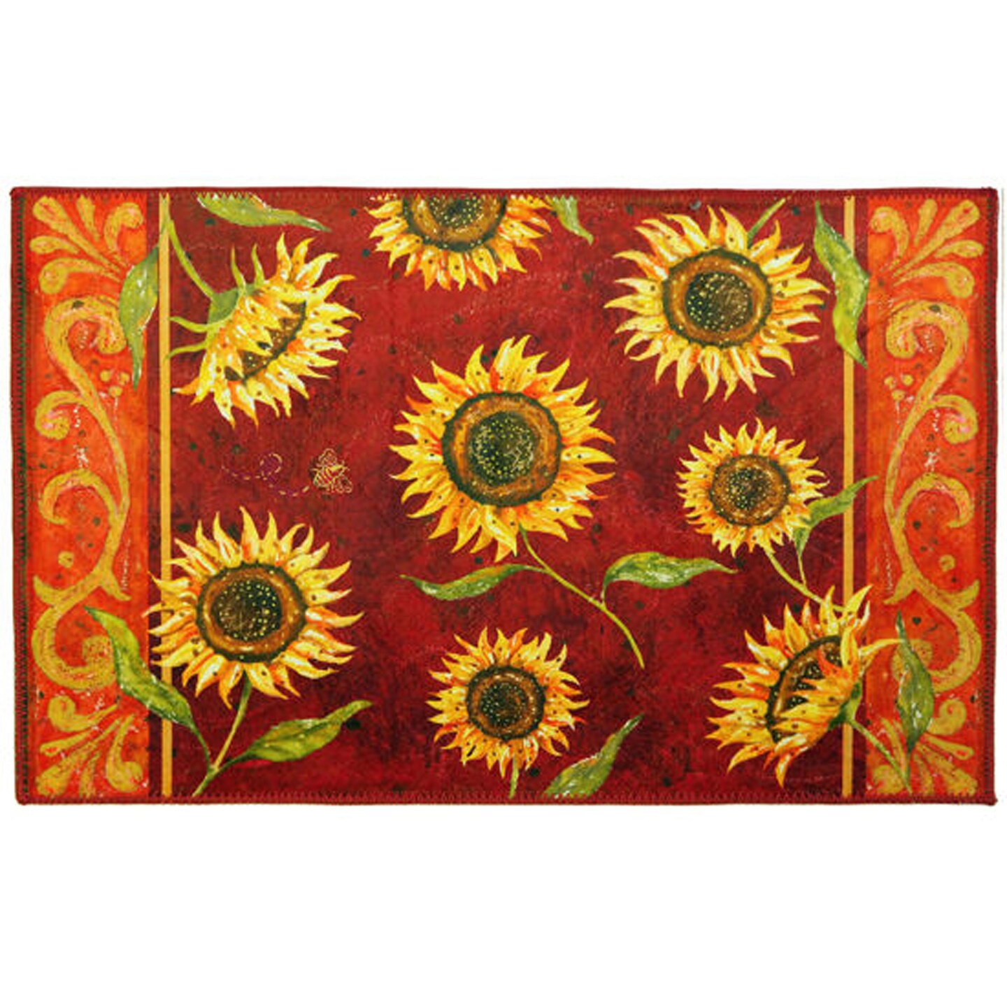 Homefires Provence Sunflowers Indoor/Outdoor Decorative Accent Rug 20