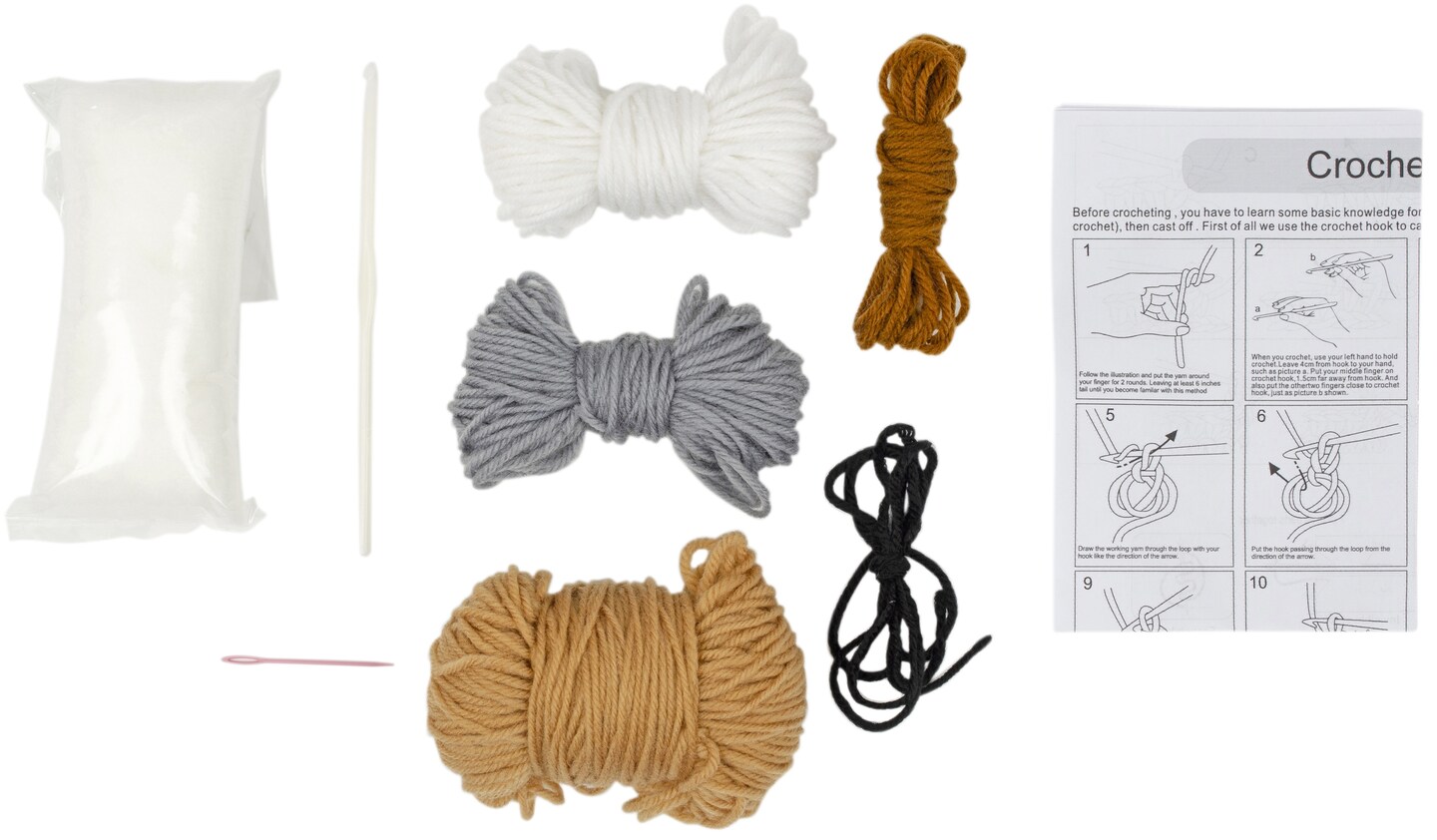 Fabric Editions Stitchin Kidz Crochet Kit -Unicorn