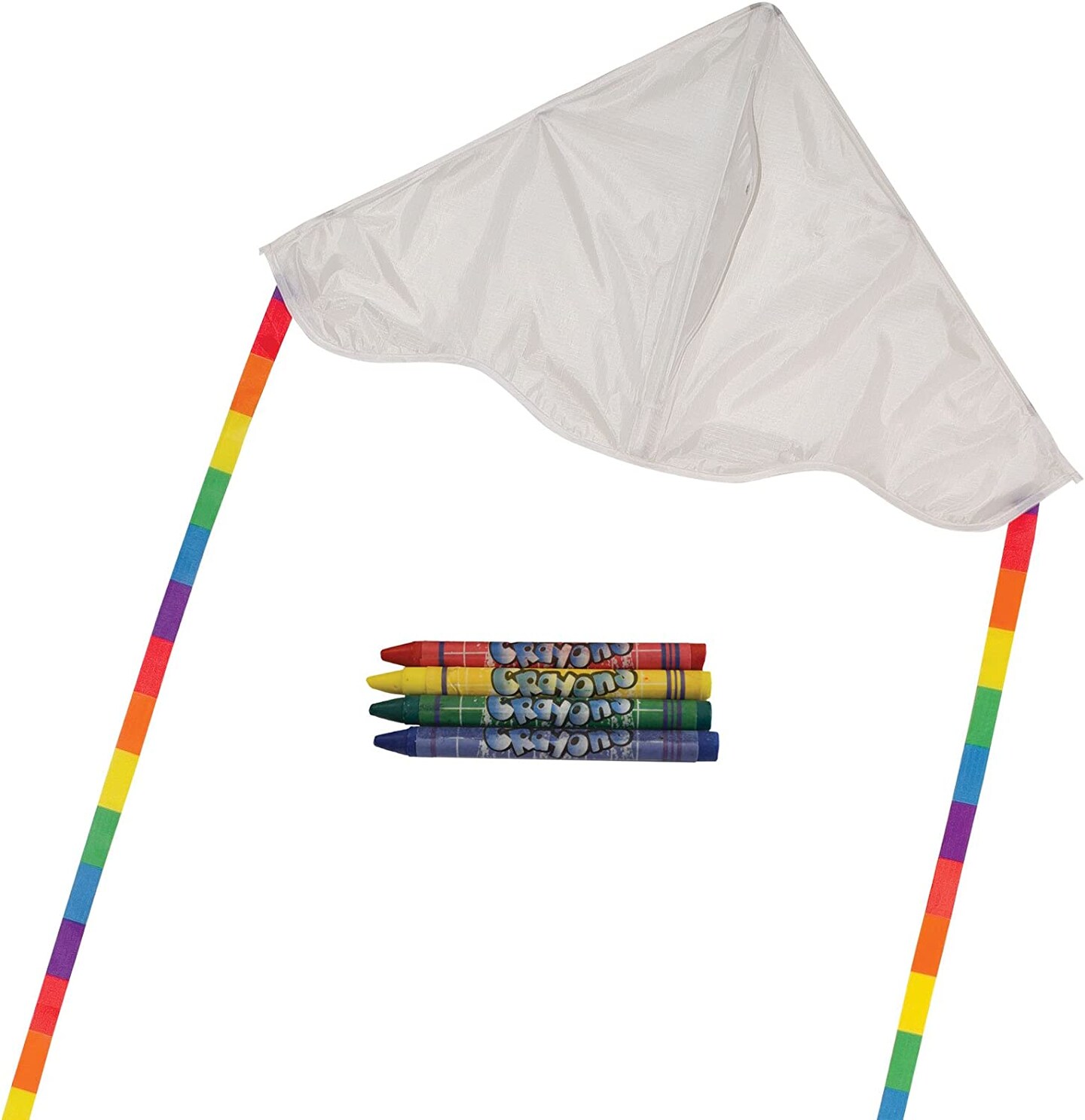 In the Breeze Coloring Delta 30 Inch Kite - 50 Piece Party Pack - Single Line Kite - Includes Crayons, Kite Line and Bag - Creative Fun for Kids and Adults,Butterfly Kite,3186-PACKS