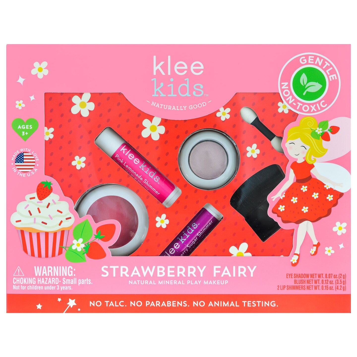 Klee Naturals Strawberry Fairy 4-PC Natural Play Makeup Kit