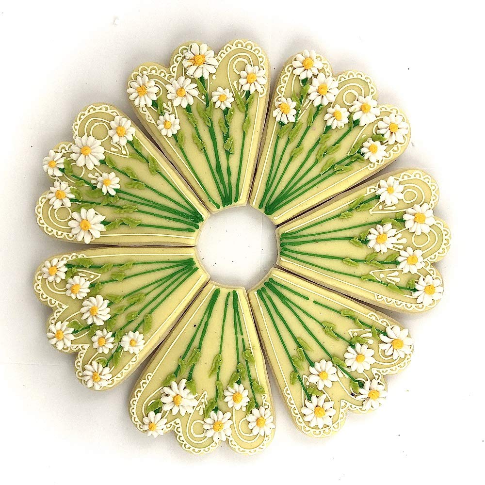CookieCutter.com Mother's Day Cookie Platter 4 Pc Set HS0454 - Flower Theme Cookie Platter, Tin Plate Steel, Made in the USA