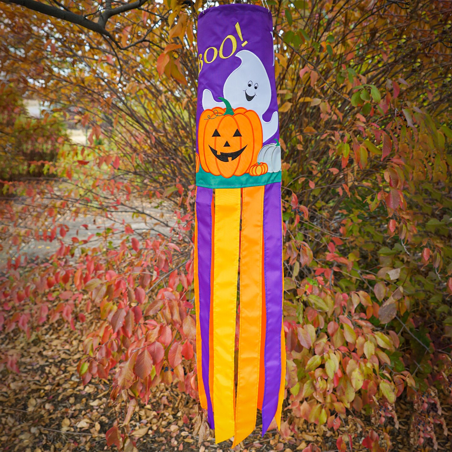 In the Breeze 5056 Boo Halloween 40 Inch Windsock - Hanging Halloween Decoration - Outdoor Holiday D&#xE9;cor