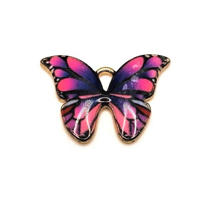 4, 20 or 50 Pieces: Purple Enamel and Gold Butterfly Charms | Michaels