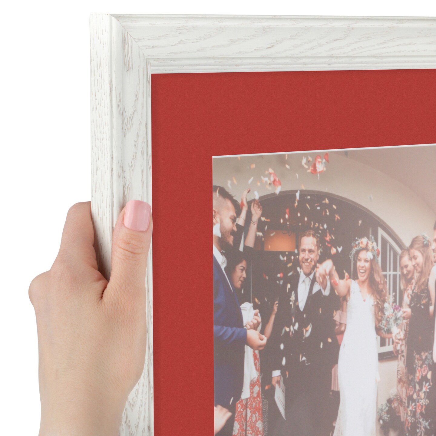 ArtToFrames 16x22&#x22; Matted Picture Frame with 12x18&#x22; Single Mat Photo Opening Framed in 1.25&#x22; White and 2&#x22; Mat (FWM-4098-16x22)
