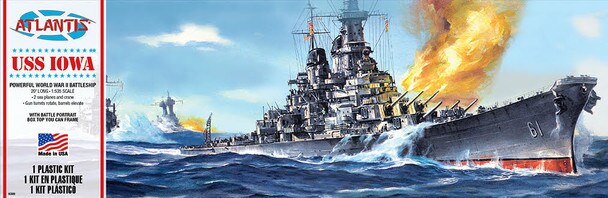 Atlantis Models  1/535 Atlantis Models USS Iowa BB-61 Big Battleship Plastic Model Kit Plastic Model