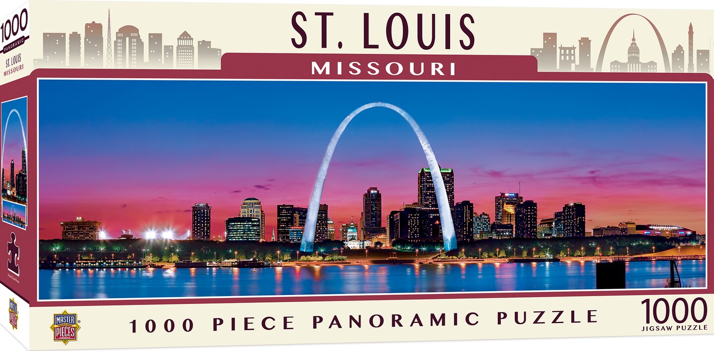Masterpieces 1000 Piece Jigsaw Puzzle For Adults, Family, Or Kids - St. Louis Panoramic - 13&#x22;x39&#x22;