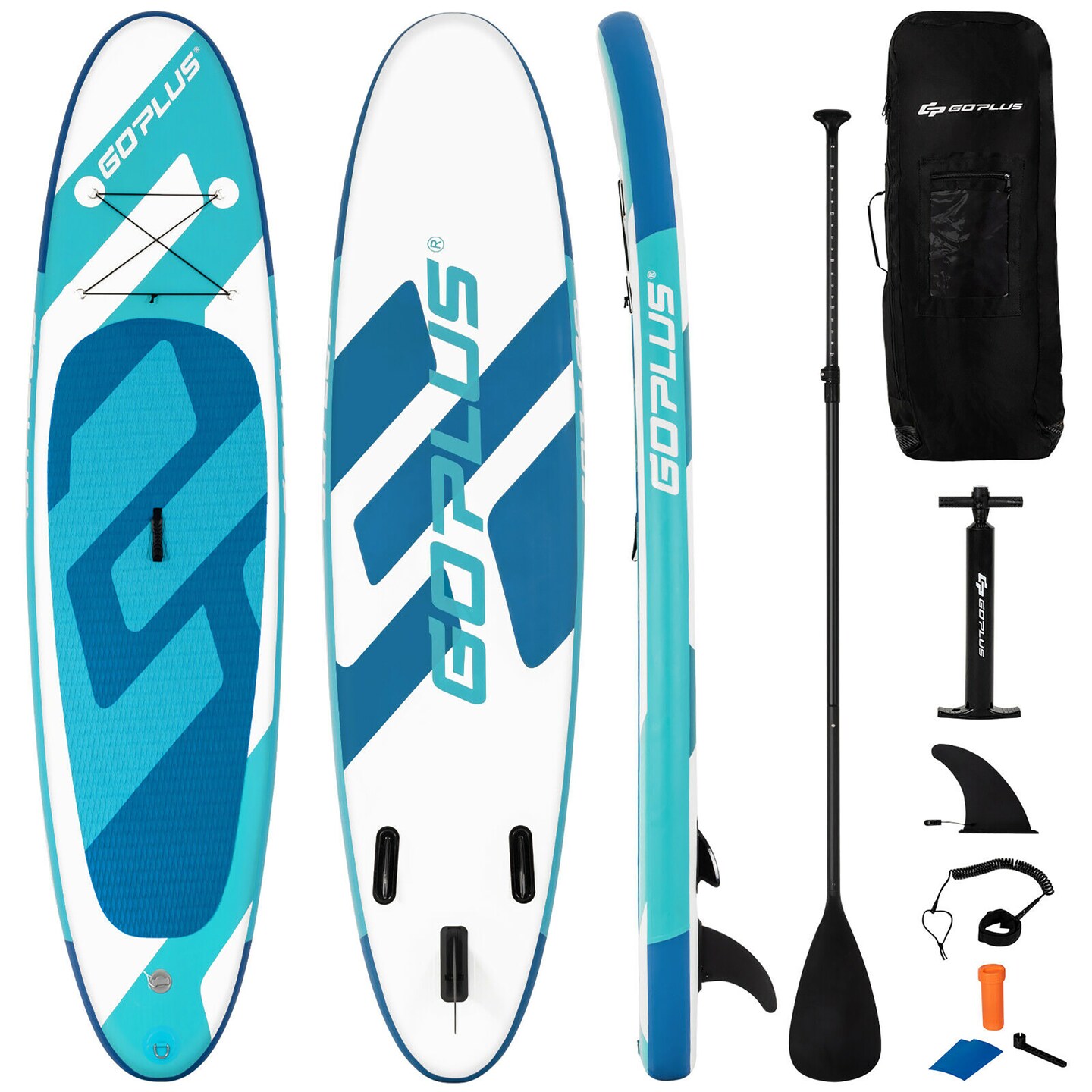Goplus 10ft Inflatable Stand Up Paddle Board 6'' Thick W/ Aluminum ...