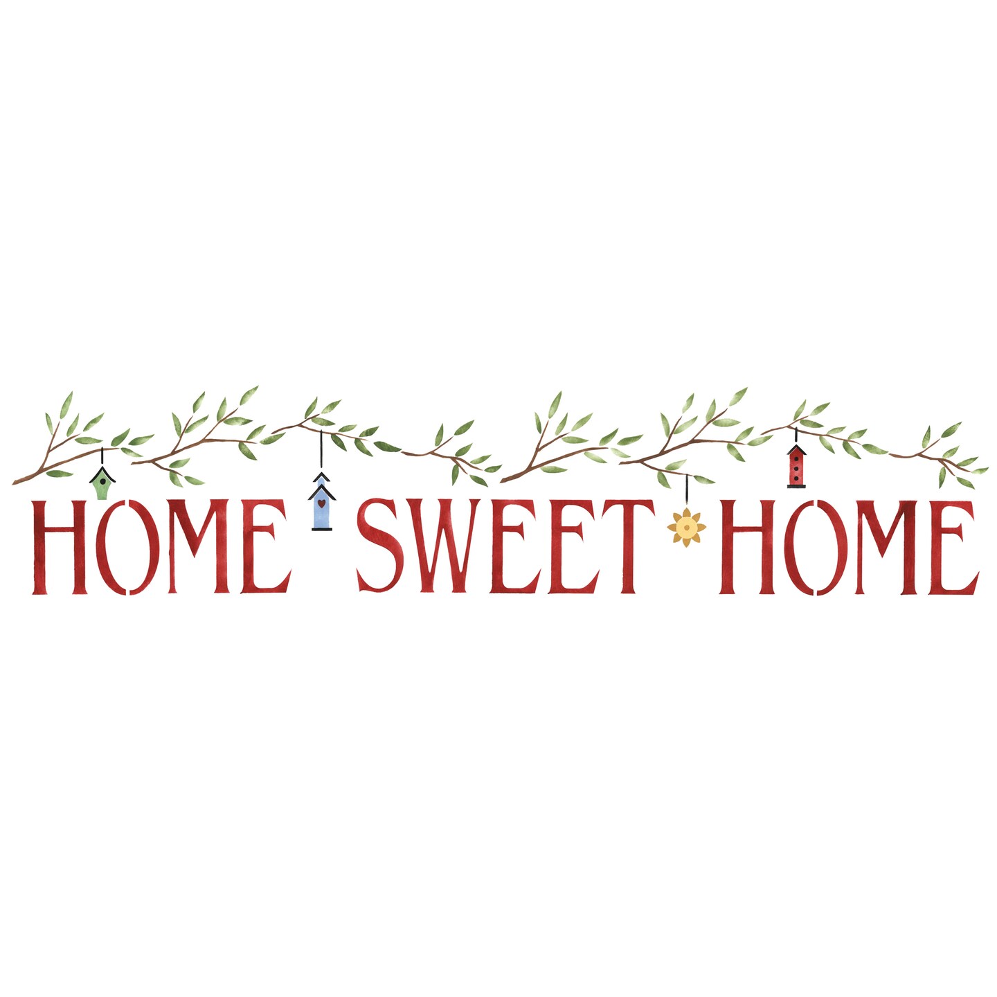 Home Sweet Home Wall Lettering Stencil | 3104 by Designer Stencils | Word & Phrase Stencils |