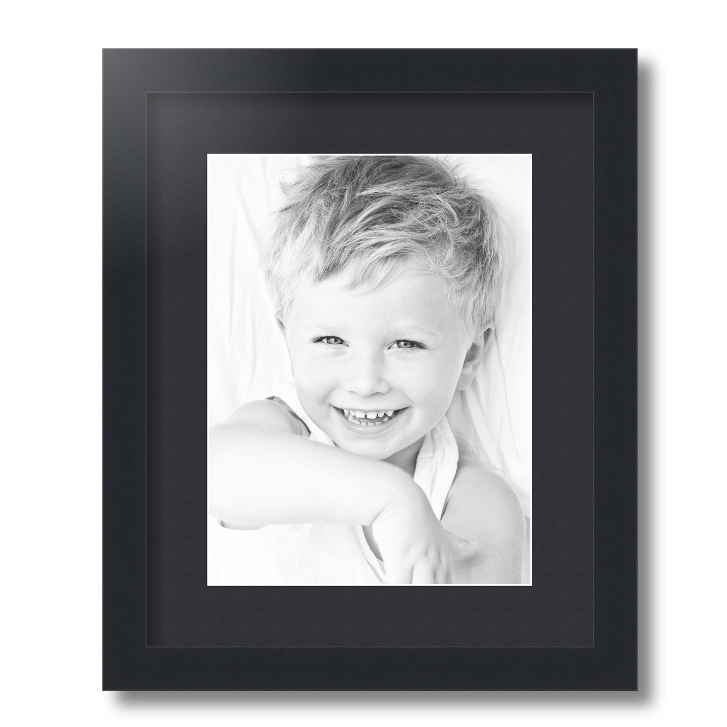 ArtToFrames 13x16&#x22; Matted Picture Frame with 9x12&#x22; Single Mat Photo Opening Framed in 1.25&#x22; Black and 2&#x22; Mat (FWM-3926-13x16)