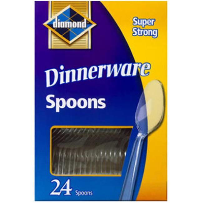Diamond 94 Clear Plastic Spoon, 24 Count