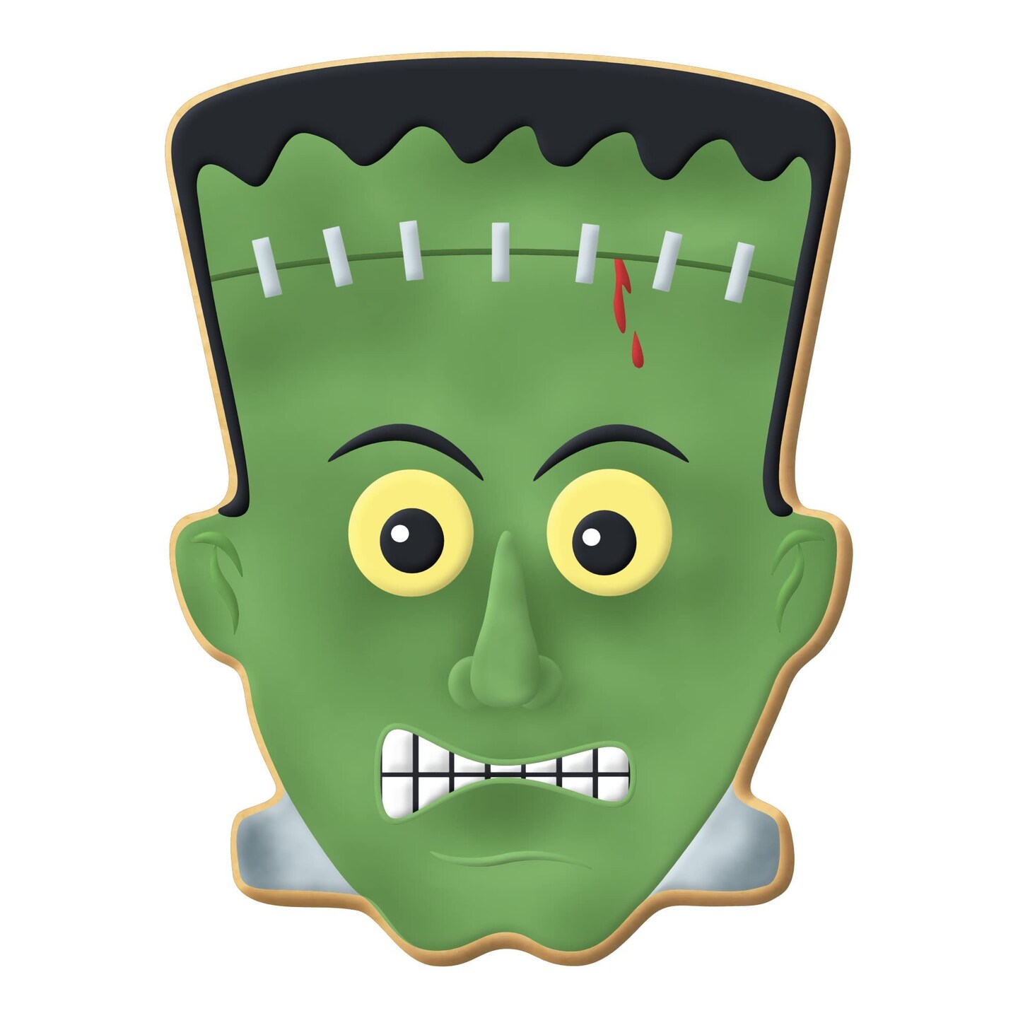 Monster Head Cookie Cutter 3.75 in B1581, CookieCutter.com, Tin Plated Steel, Handmade in the USA