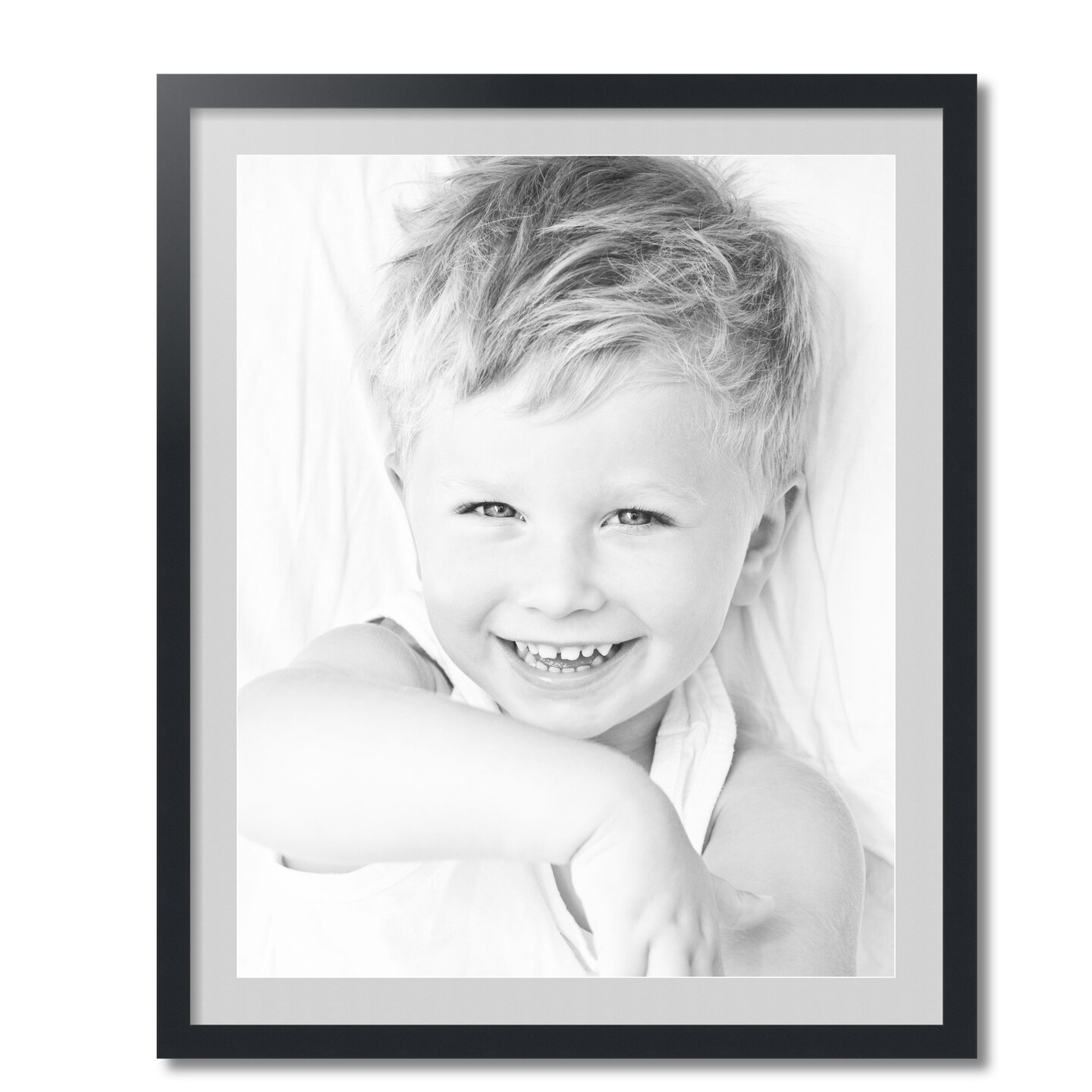 ArtToFrames 28x34&#x22; Matted Picture Frame with 24x30&#x22; Single Mat Photo Opening Framed in 1.25&#x22; Black and 2&#x22; Mat (FWM-3926-28x34)