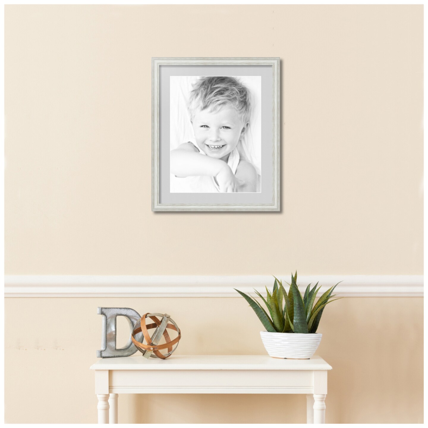 ArtToFrames 18x22" Matted Picture Frame with 14x18" Single Mat Photo Opening Framed in 1.25" White and 2" Mat (FWM-4098-18x22)