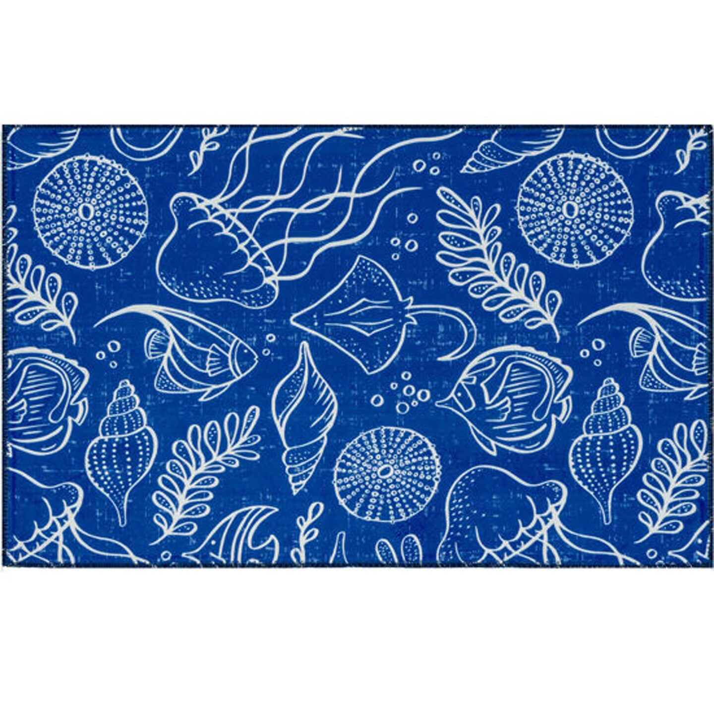 Olivia&#x27;s Home Sea Life Pattern Indoor/Outdoor Decorative Accent Rug - 22&#x22;x32&#x22;