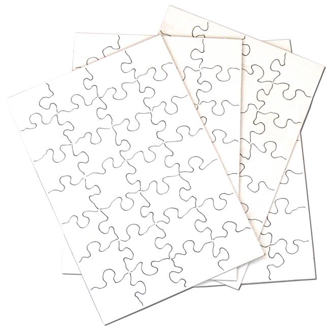 Inovart 5.5 x 8 in. Puzzle-It Blank Puzzles - 28 Piece - 24 Per Pack
