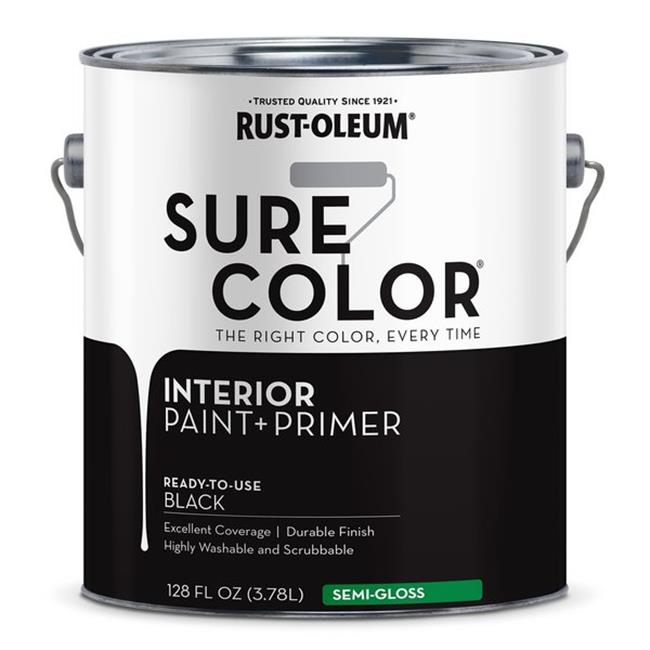 RustOleum 114348 1 gal Sure Color SemiGloss Black Paint Michaels