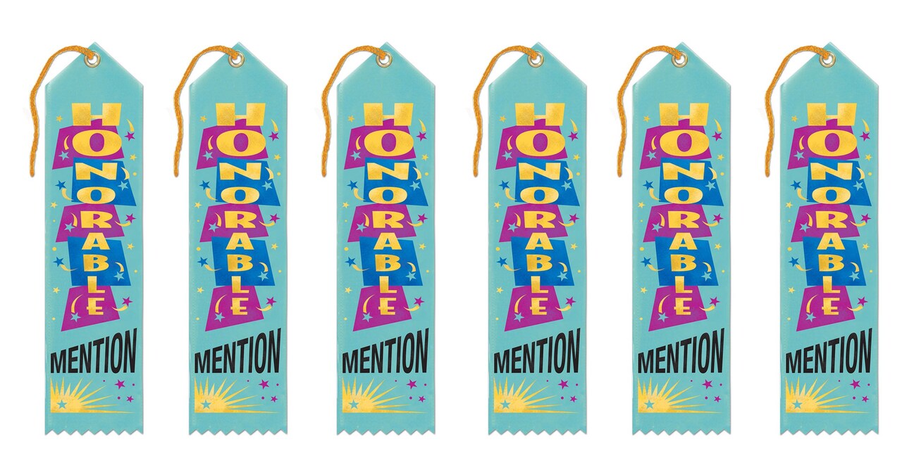 Honorable Mention Award Ribbon (Pack of 6) | Michaels