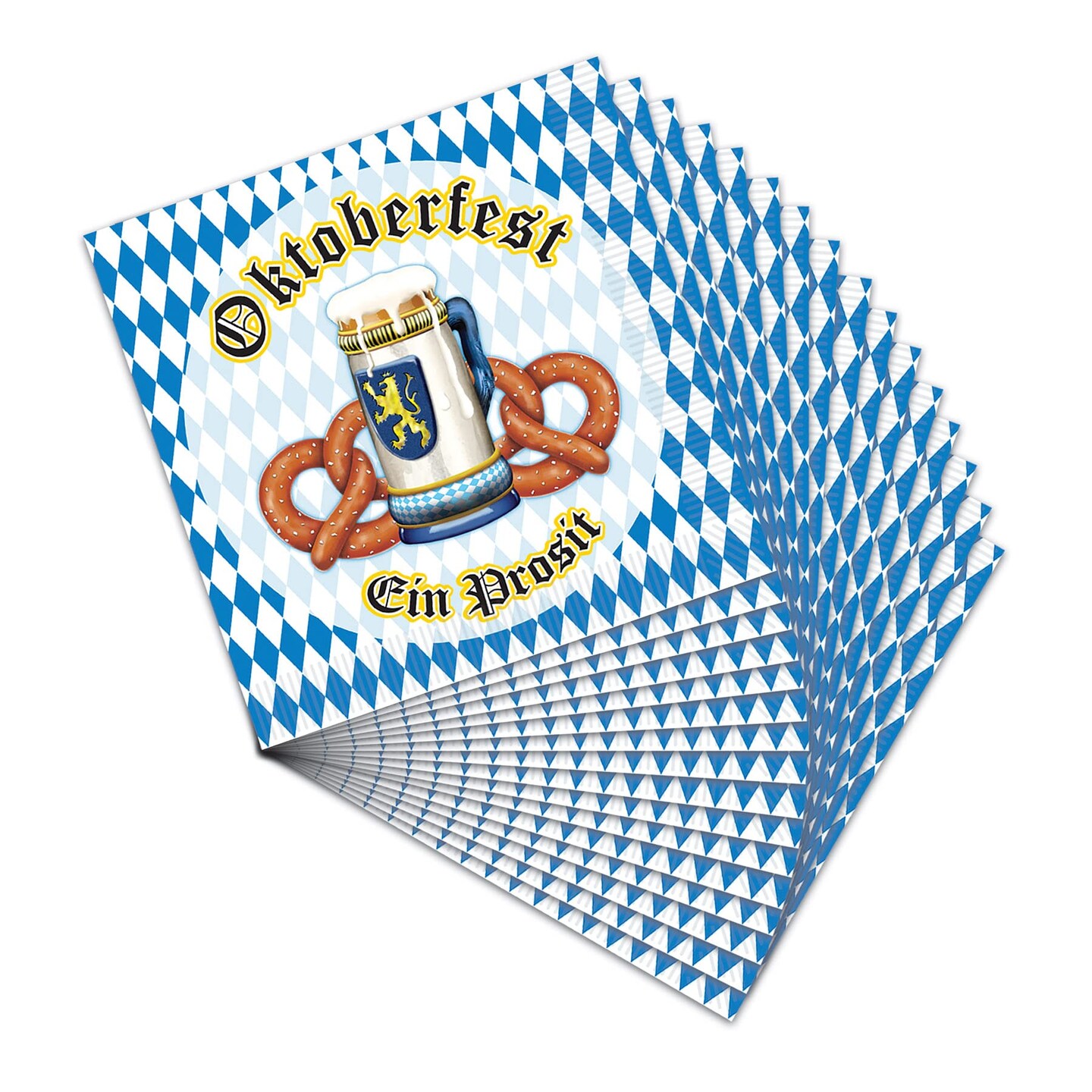 Oktoberfest Party Napkins - Festive Design, Pack of 12