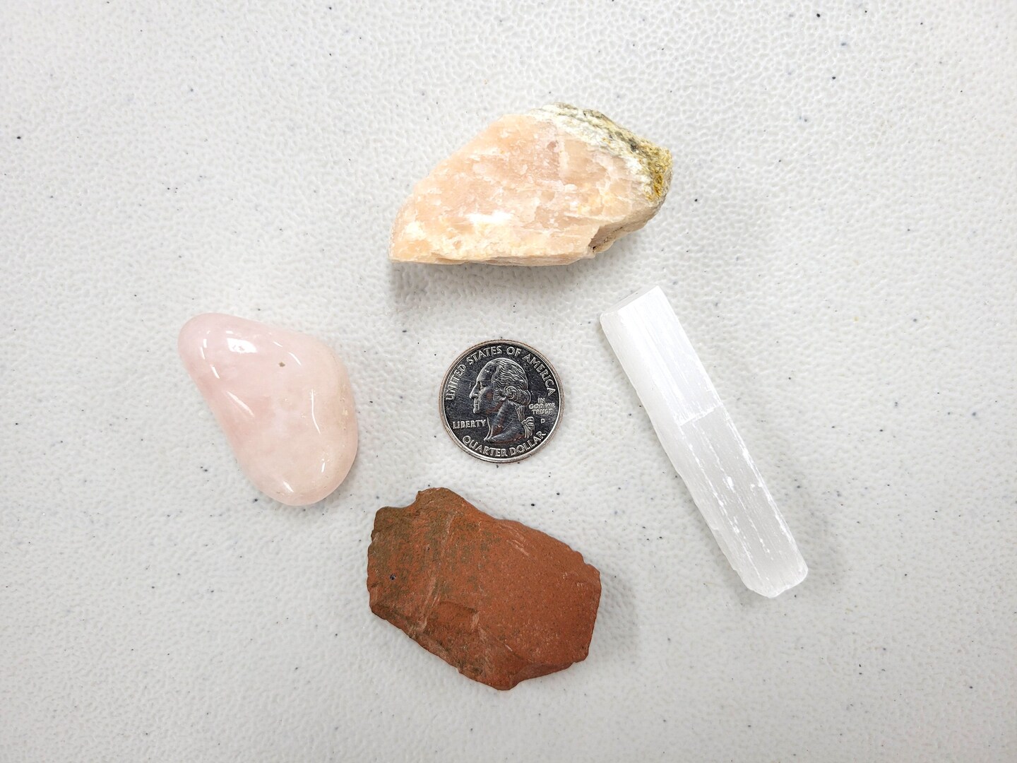 Crystals For Cancer Zodiac Sign, Moonstone Red Jasper Rose Quartz Selenite
