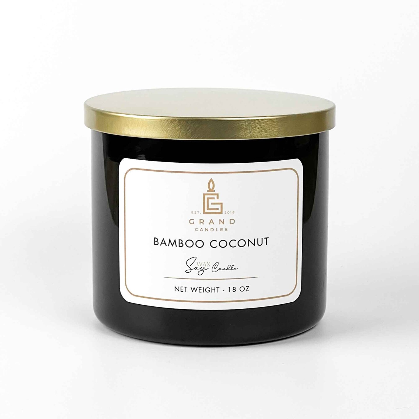 Bamboo Coconut Scented Soy Candle All Natural Soy Wax Scented Candle