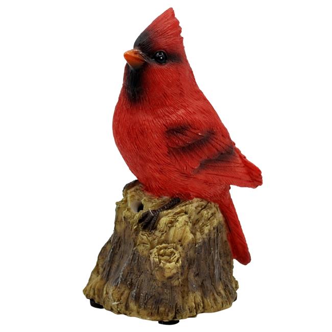 Northlight 34858373 4.5 in. Red Cardinal Bird on a Tree Stump Christmas ...