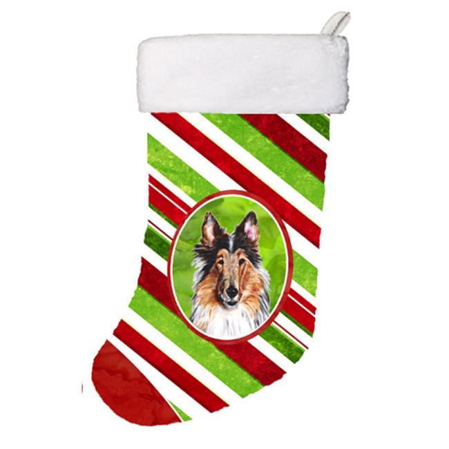 Carolines Treasures SC9790-CS Collie Candy Cane Christmas Christmas Stocking- 11 x 8 In.