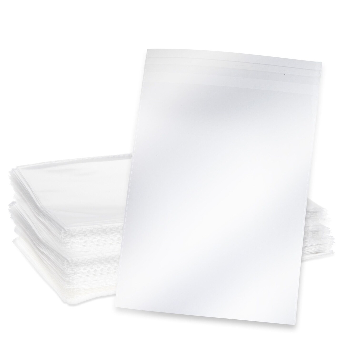 300 Pack Clear Greeting Card Sleeves, Transparent Envelopes for 5x7 Invitations, Photos (7.6 x 5.7 In)