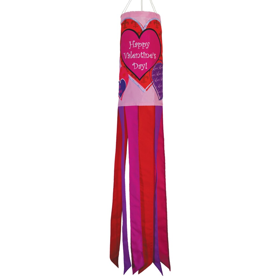 In the Breeze 5068 Valentine's Day 40 Inch Windsock - Outdoor Holiday Windsock
