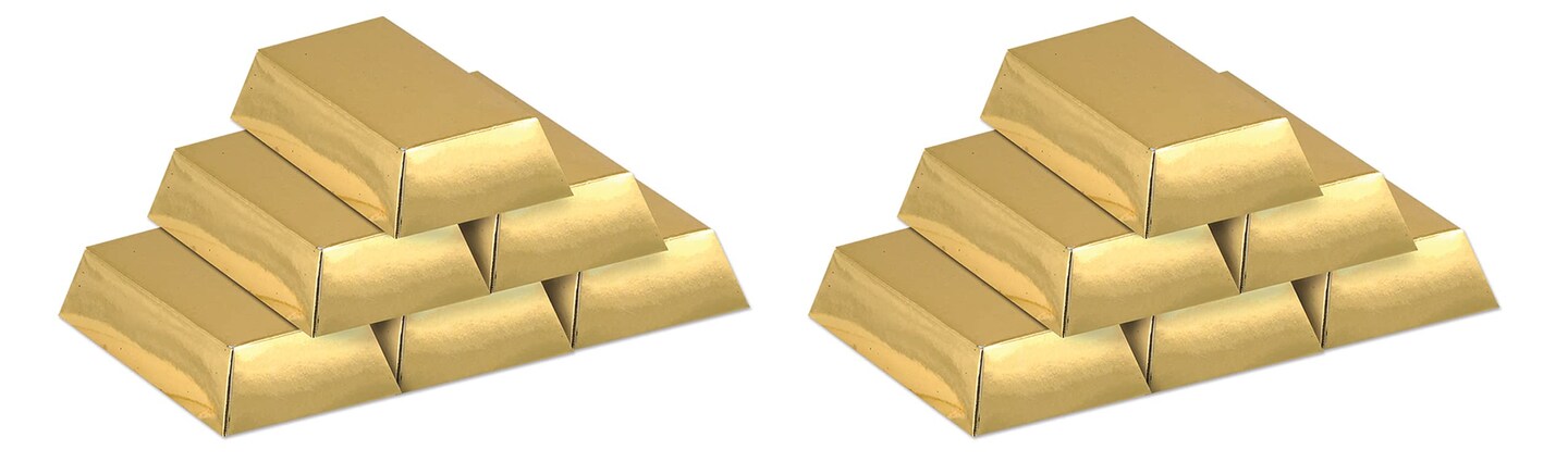 Luxurious Gold Bar Favor Boxes - Pack of 12 | Elegant Event Favors