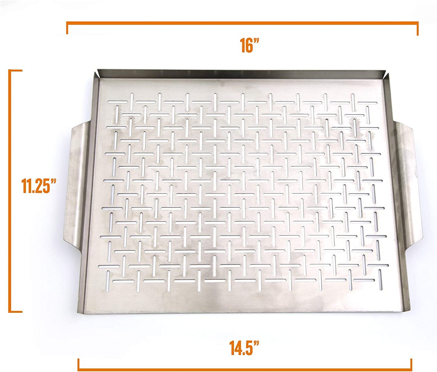 Yukon Glory Premium Grill Topper Tray Grilling Pan Stainless Steel Great for BBQ Fish Veggies