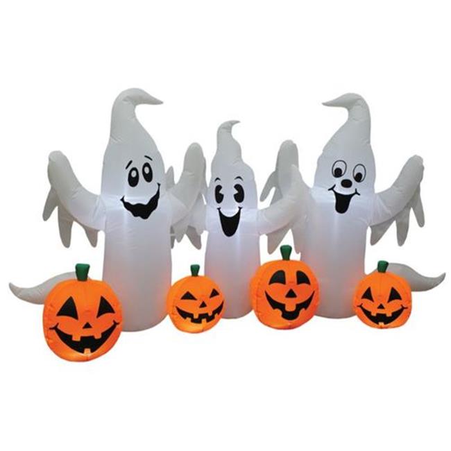 Morris Costumes  8 ft. Halloween Ghosts with Pumpkins