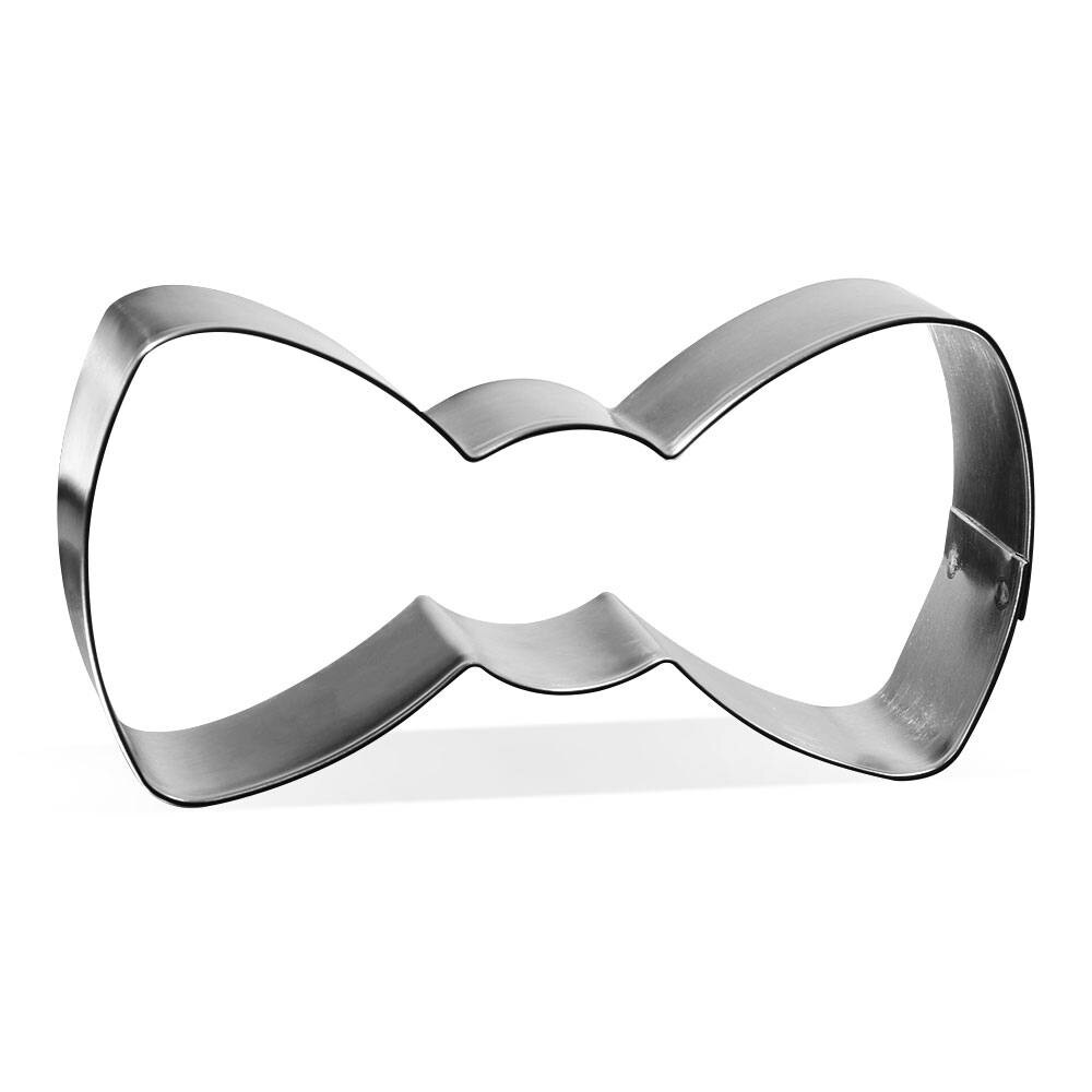 Bow Tie Cookie Cutter 4 in B1575, CookieCutter.com, Tin Plated Steel, Handmade in the USA