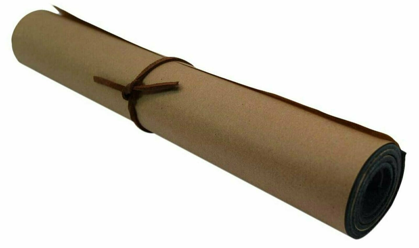 Tooling Leather Full Grain 100% Cowhide Leather Piece 12&#x22;x12&#x22; 2.0mm 5/6oz BLACK