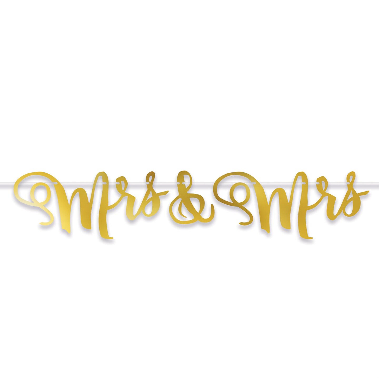 Foil Mrs & Mrs Streamer, (Pack of 12) | Michaels