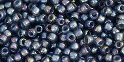 Toho 11/0 Round Japanese Seed Bead, #1820, IC Rainbow Gray/Opaque Gray-Lined