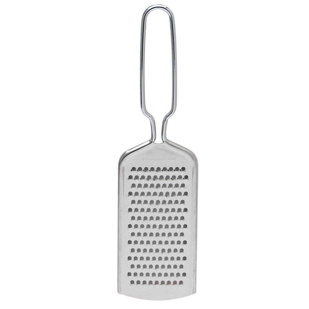 HIC 8.5 Stainless Steel Handy Grater Zester - Grates Hard & Soft Cheeses, Ginger, Chocolate, Citrus 1 Pack