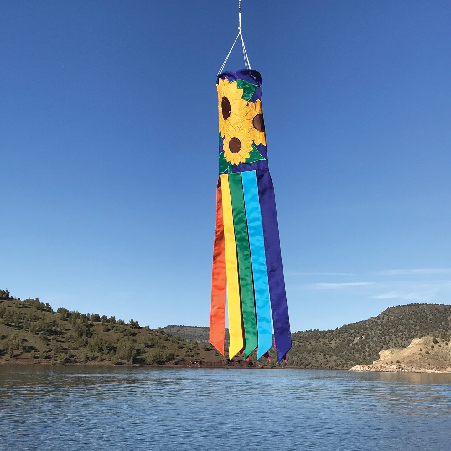 In the Breeze 5142 - Sunflowers 40 Inch Windsock - Outdoor Sunflower Decoration