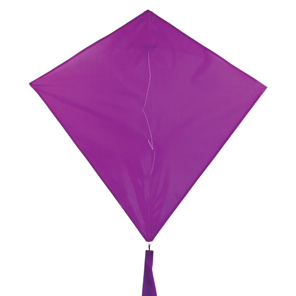 In the Breeze 3295 - Grape 30 Inch Diamond Kite - Solid Purple, Fun, Easy Flying Kite