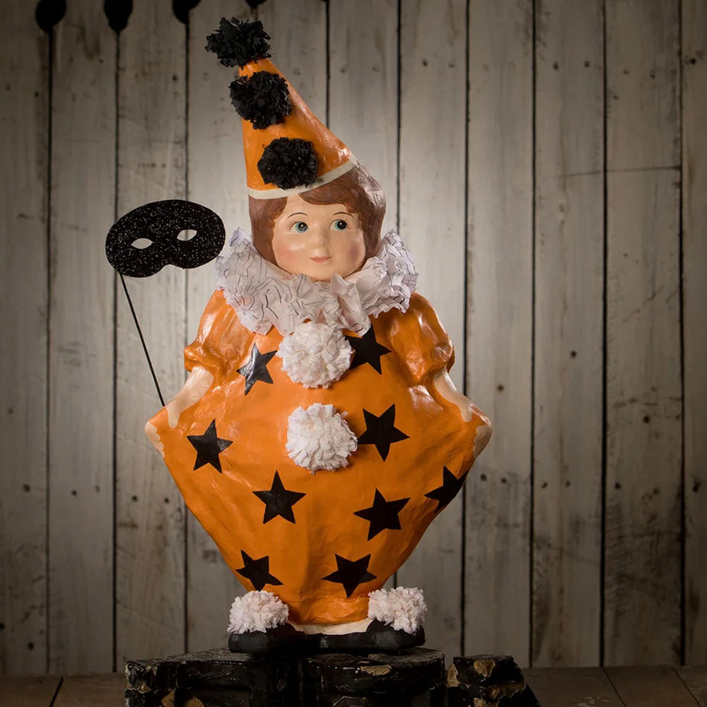 Bethany Lowe Halloween Masquerade Clown Girl Large Paper Mache Michaels