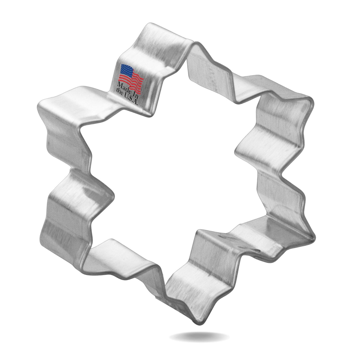 Mini Snowflake Cookie Cutter 1.75 in, CookieCutter.com, Tin Plated Steel, Handmade in the USA