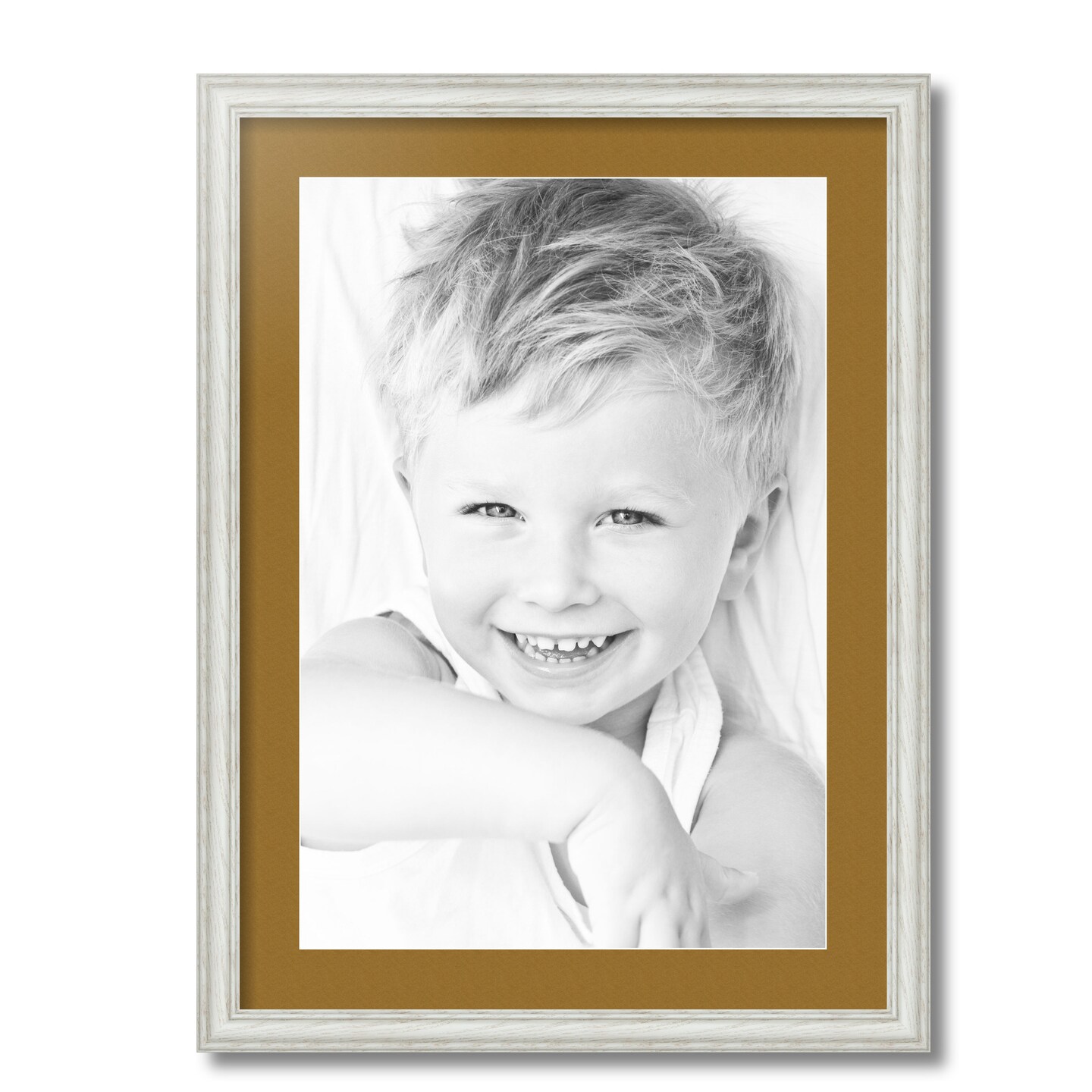 ArtToFrames 19x26" Matted Picture Frame with 15x22" Single Mat Photo Opening Framed in 1.25" White and 2" Mat (FWM-4098-19x26)