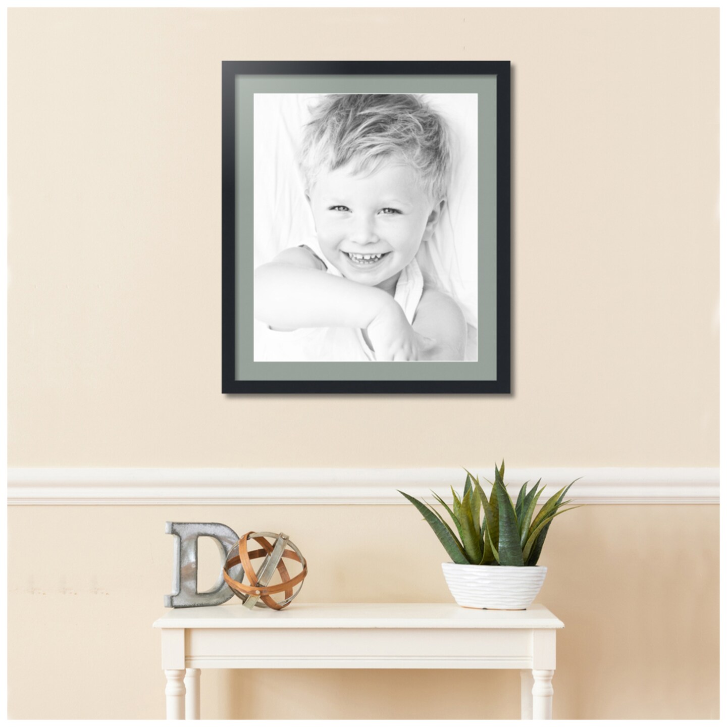 ArtToFrames 24x28" Matted Picture Frame with 20x24" Single Mat Photo Opening Framed in 1.25" Black and 2" Mat (FWM-3926-24x28)