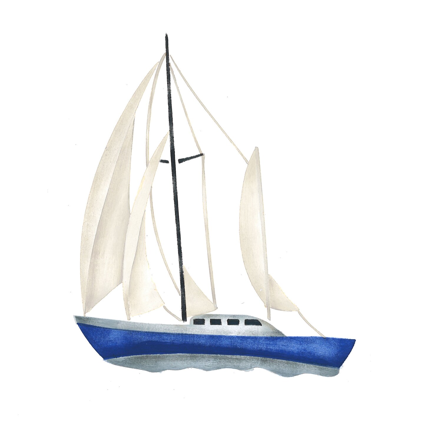 Small Clipper Ship Wall Stencil | 2746 by Designer Stencils | Reusable Art Craft Stencils for Painting on Walls, Canvas, Wood |