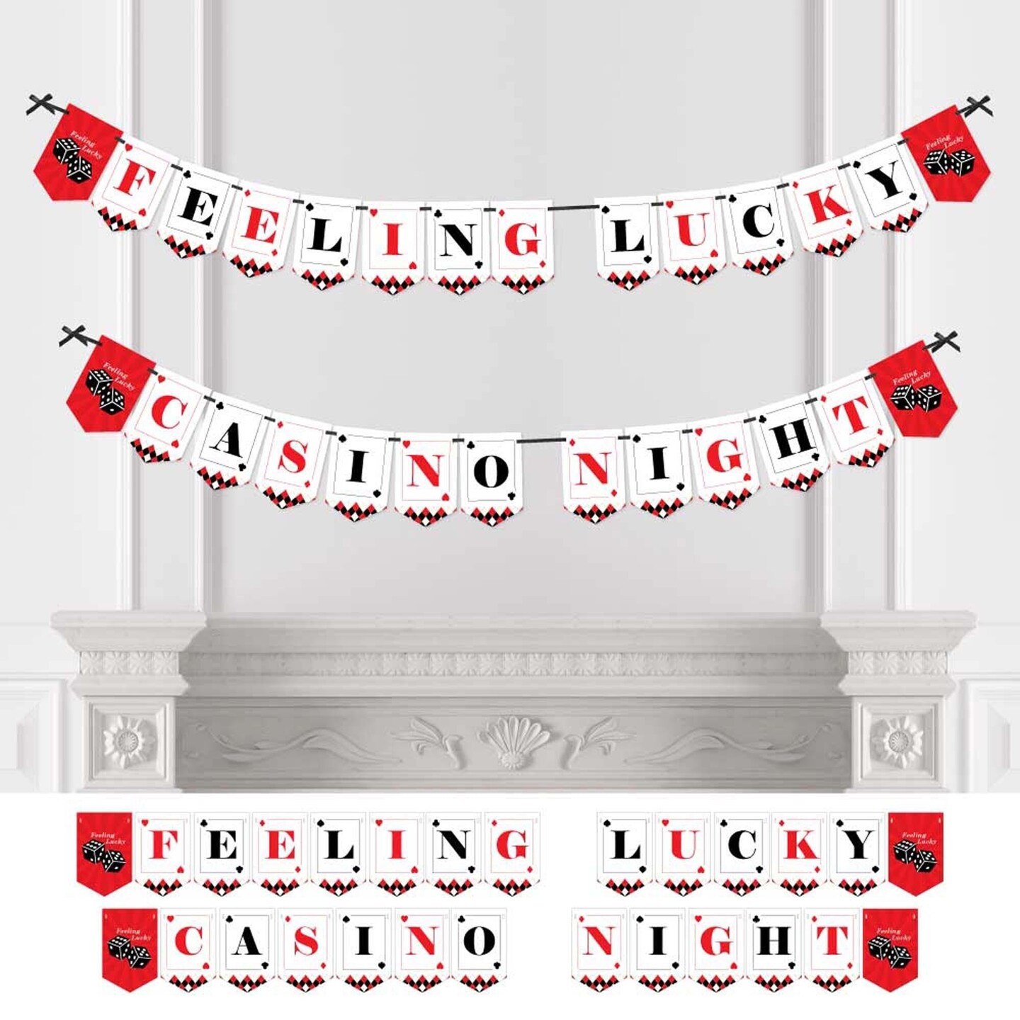 Big Dot of Happiness Las Vegas - Casino Party Bunting Banner - Party  Decorations - Feeling Lucky Casino Night