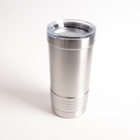 20oz Stainless Steel Tumber with Removable Silicone Sleeve (Navy/White)