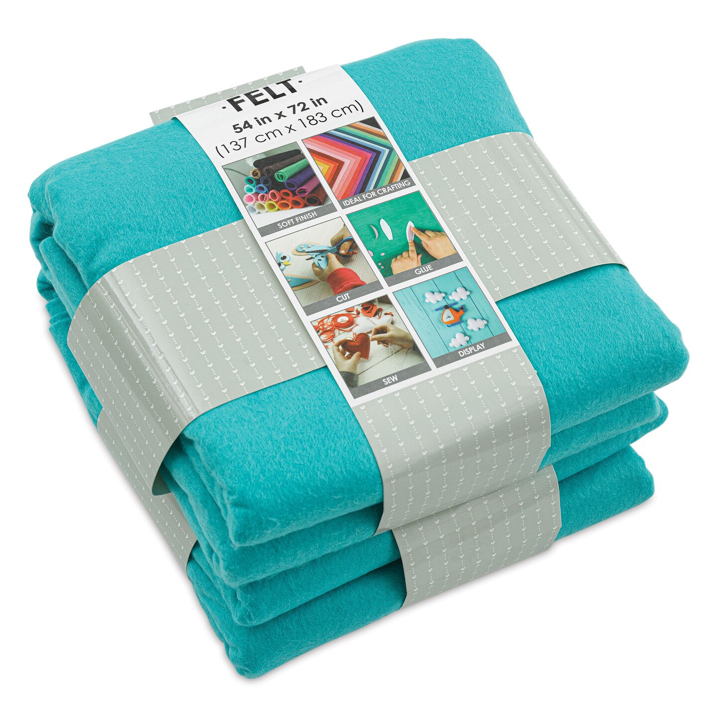 Camelot Fabrics Emma and Mila Felt Fabric Cuts Yellow, 54” x 72”, Pkg