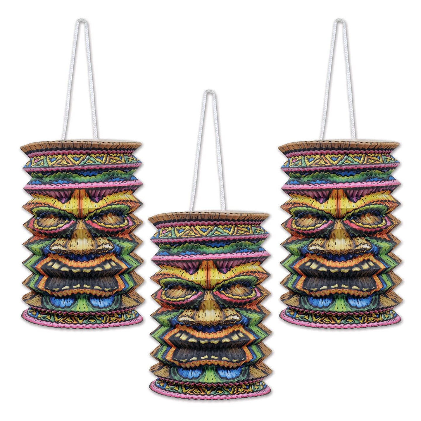 Beistle Tiki Paper Lanterns